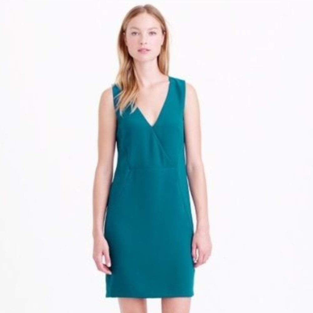 J Crew Crepe Crossover Dress